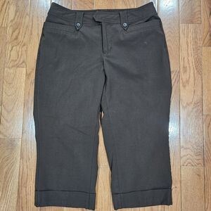 Christopher & Banks Dark Brown Women's Capris